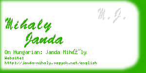 mihaly janda business card